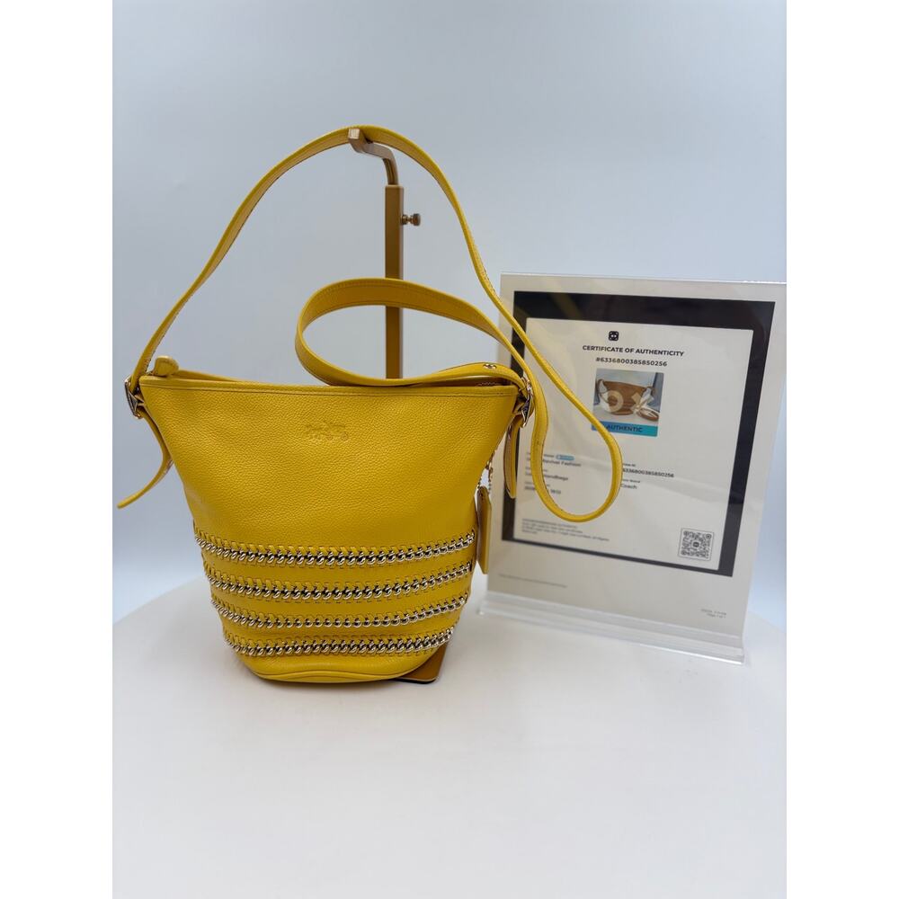 Authenticated Yellow Coach Crossbody Purse